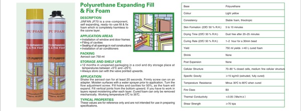 Polyurethane Expanding Fill ＆ Fix Foam