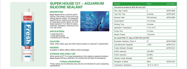 SUPER HOUSE 121-AQUARIUM SILICONE SEALANT