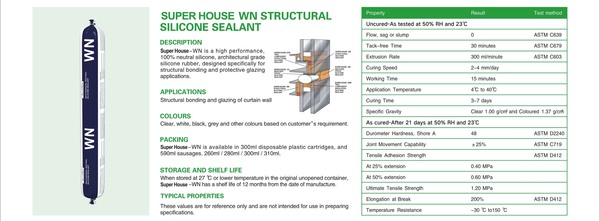 SUPER HOUSE WN STRUCYURAL SILICONE SEALANT