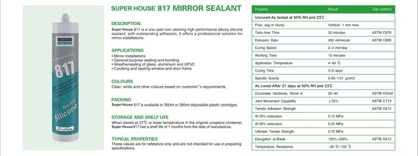 SUPER HOUSE 817 MIRROR SEALANT